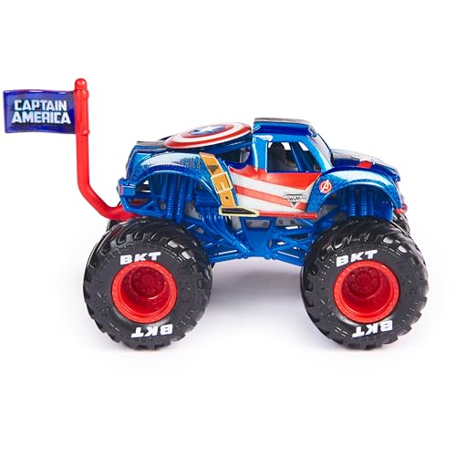 Monster Jam - Original Monster Truck in Marvel Superhero Design, Monster Stunt Action to Play and Collect, Scale 1:64, Ages 3+ (Assorted Designs, Random) - Image 4