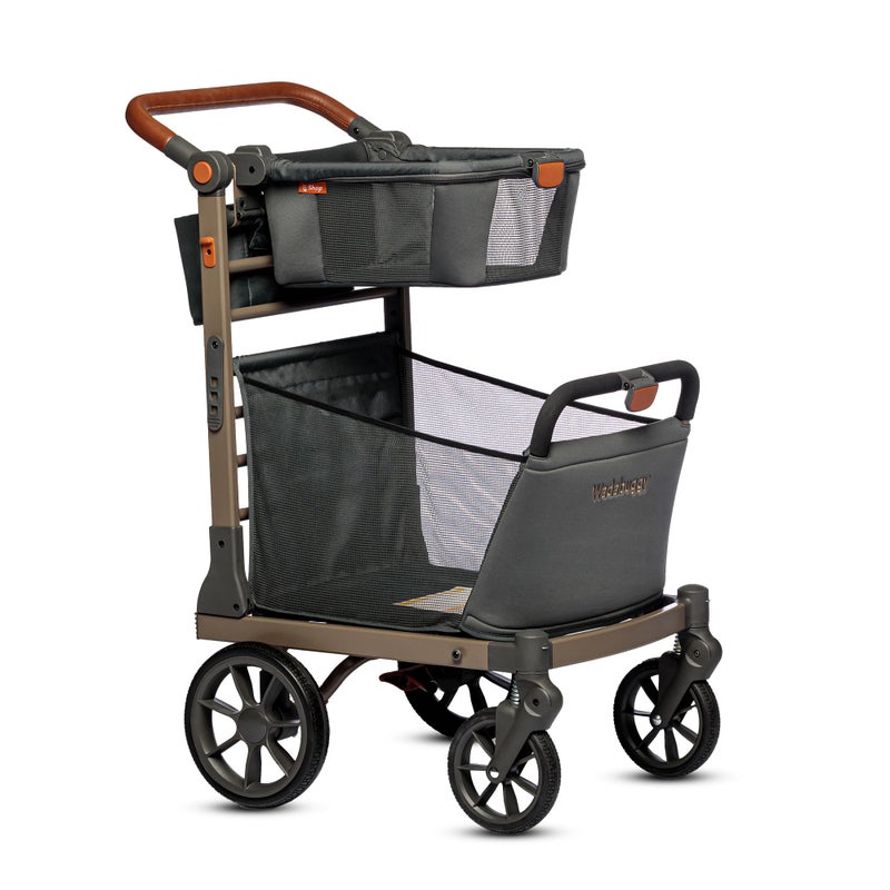 Wadabuggy Wadabuggy Shop Foldable Shopping Cart  Portable  Lightweight Folding Utility Carts with Easy to Maneuver Wheels Storage Baskets for Grocery and Heavy Duty Cup Holders  Zippered Pouch 