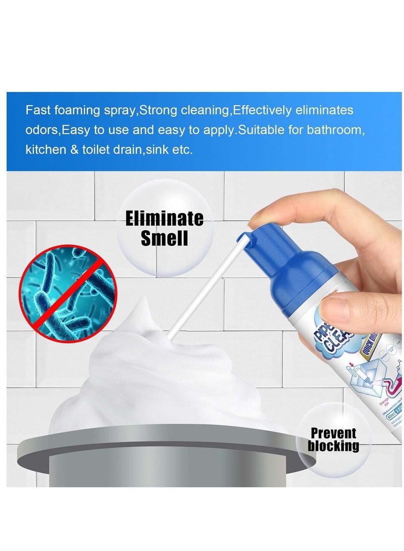 Drain Foam Cleaner - Japanese Pipe Dredge Deodorant Foam Cleaner, Liquid Hair Clog Remover for Shower, Kitchen, Sink, and Tub - Quick Foaming Toilet Cleaner for Odor-Free Drains" - Image 3