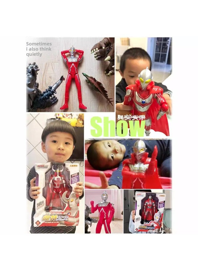 Genuine Tyro Altman First Generation Doll Superman Monster Children's Toy Multi-joint Movable Toy Set Doll-Color:[Super Large Gift Box] Ultraman Tello 70cm Sound And Light Joint Movable