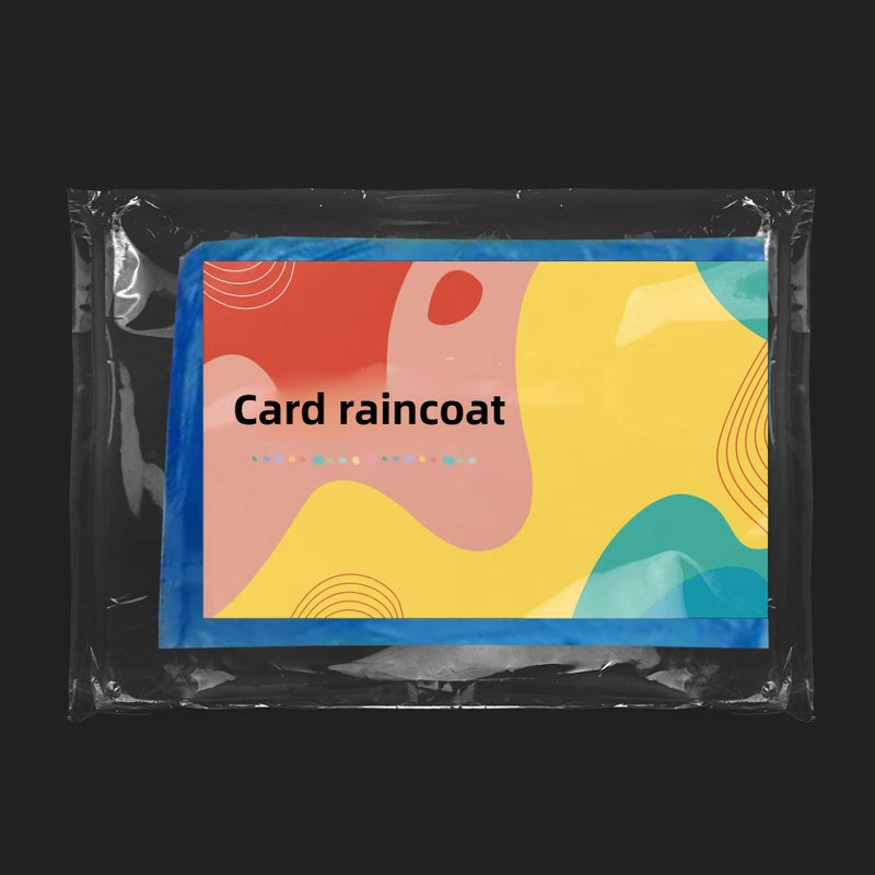 Generic Card Raincoat Hiking Portable Adult Full Body Disposable Raincoat Thickened Long Explosion-Proof Rain Poncho "Color random" simple card raincoat