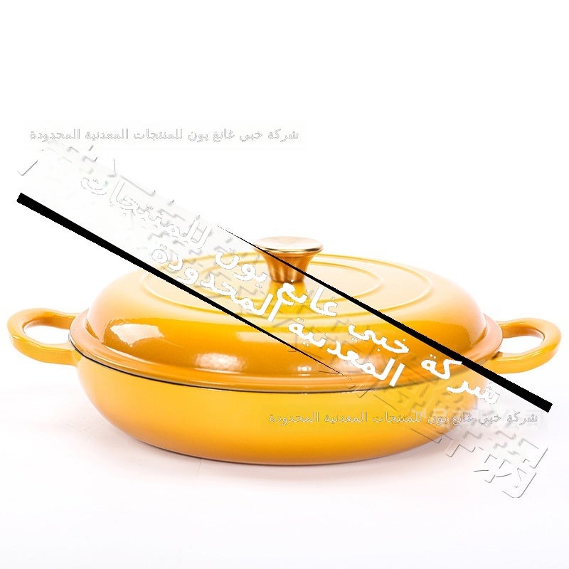 30cm Enamel Seafood Pot - Cast Iron Cookware for Home & Restaurant Use - Image 1