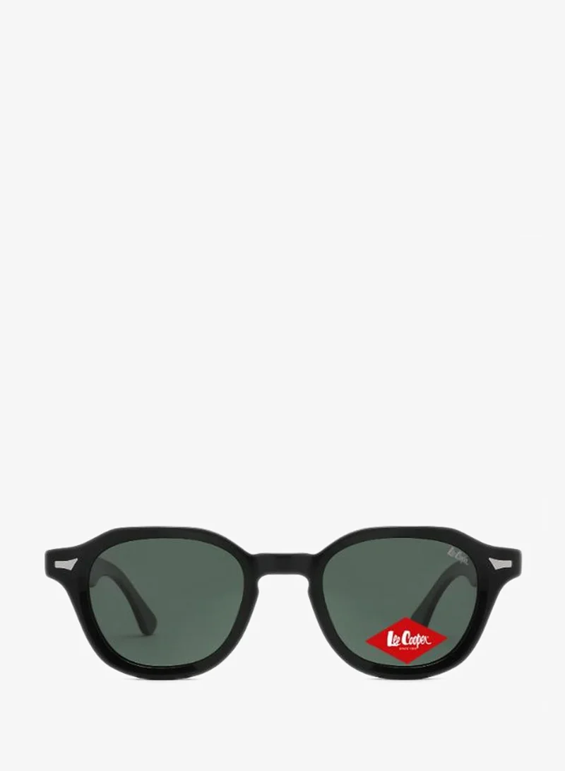 لي كوبر Polarized Sunglasses Black Frame Green Mirror Lens 48mm  - LCM10759C1