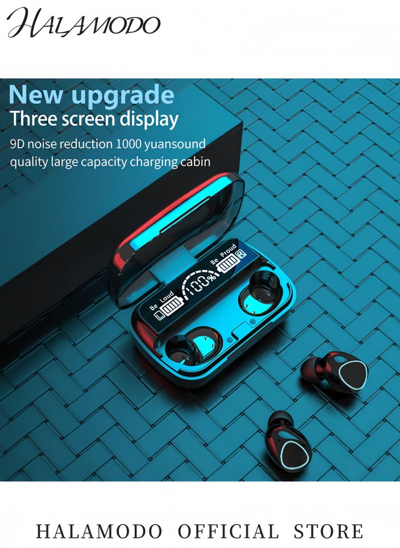 Generic - M10 Wireless Earbuds Bluetooth 5.1 TWS Full Touch Control Headphones with Built-in Mic Fast Stable & Auto Connection Smart LED Headset with Immersive Sound Quality - Image 1