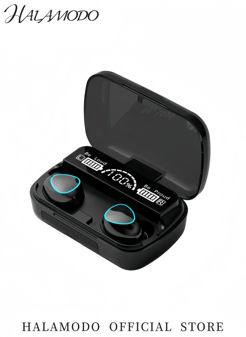 Generic - M10 Wireless Earbuds Bluetooth 5.1 TWS Full Touch Control Headphones with Built-in Mic Fast Stable & Auto Connection Smart LED Headset with Immersive Sound Quality - Image 1