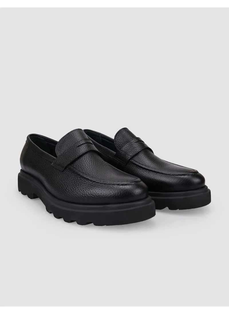 كاباني Leather Black Men's Casual Shoes