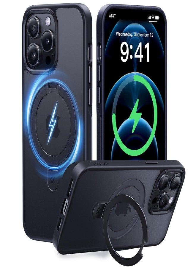 CASEKOO Ultra-Magnetic Stand for iPhone 17 Pro Case [Military Drop Protection] [Compatible with MagSafe] Shockproof Translucent Matte Slim Ring Holder Case for iPhone 17 pro 6.3", Green - Image 1