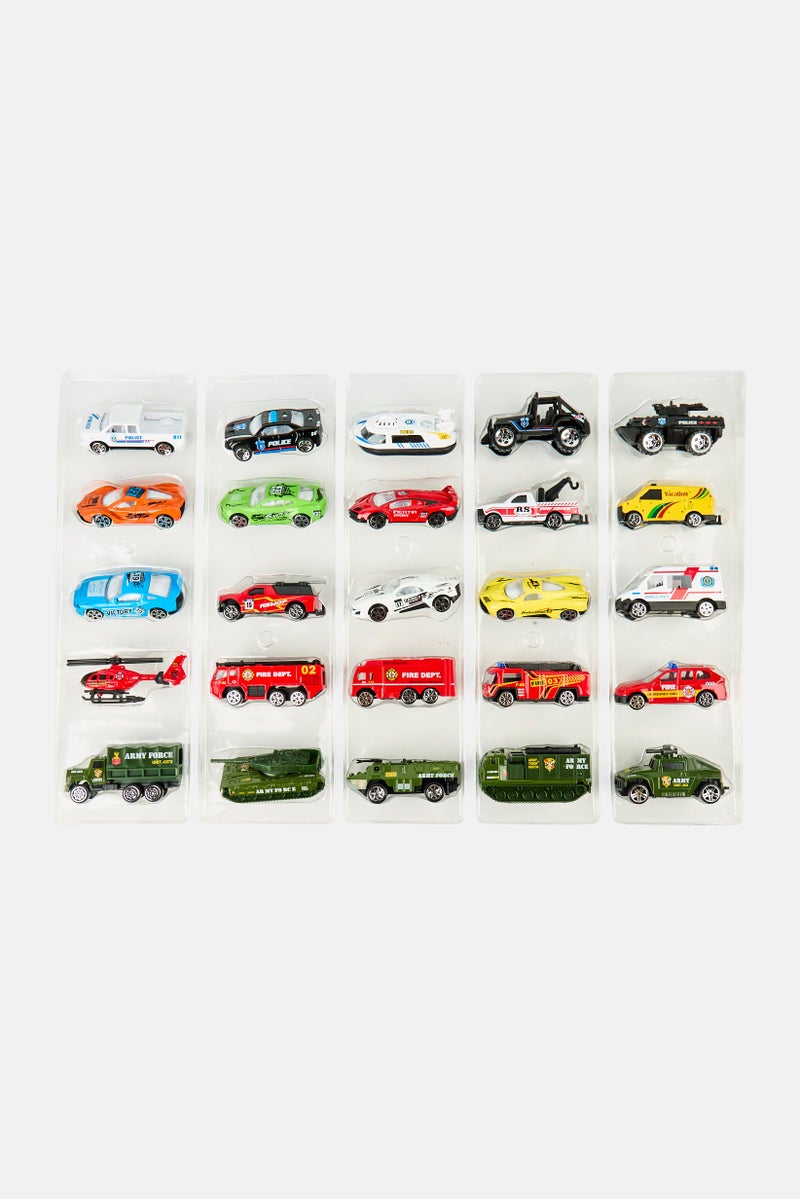 Ton O' Fun 25 Pieces Diecast Vehicle Play Set, Multicolor  - Image 3