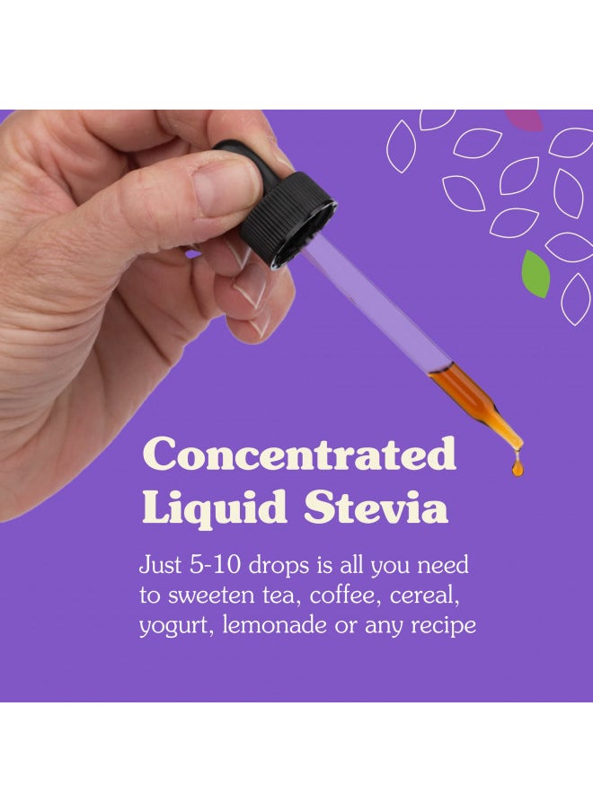 NuNaturals Liquid Vanilla Stevia, Sugar-Free Sweetener, Plant-Based Sugar Substitute, Zero Calorie, 2oz (2-Pack)