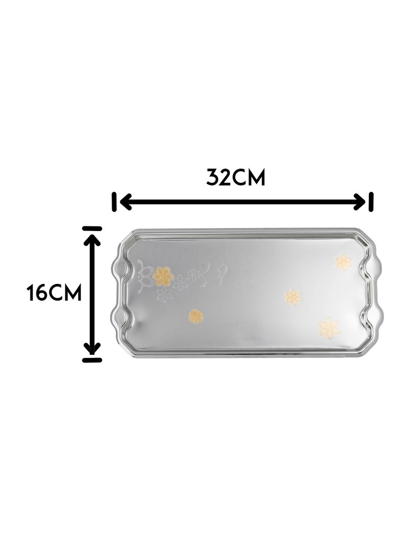 Dania Single serving tray for pastries, sweets and chocolates made of stainless steel with a design suitable for all occasions - Image 5