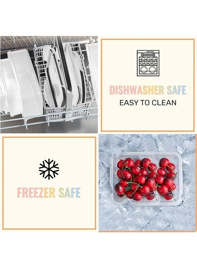 Hanayo 10 Pcs Food Storage Containers with Lids Meal Prep Containers  Airtight Food Containers for Kitchen Storage Organization Lunch Boxes Microwave and Freezer Safe(Black) - Image 4