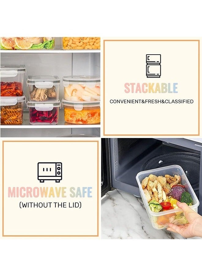 Hanayo 10 Pcs Food Storage Containers with Lids Meal Prep Containers  Airtight Food Containers for Kitchen Storage Organization Lunch Boxes Microwave and Freezer Safe(Black) - Image 5