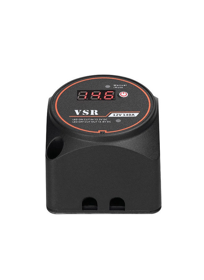 Generic - 12 V 140A Dual Battery Isolator Battery Isolation Controller Manual/Auto Modes VSR-Voltage Sensitive Relay with Digital Display for ATV UTV Boat RV - Image 1