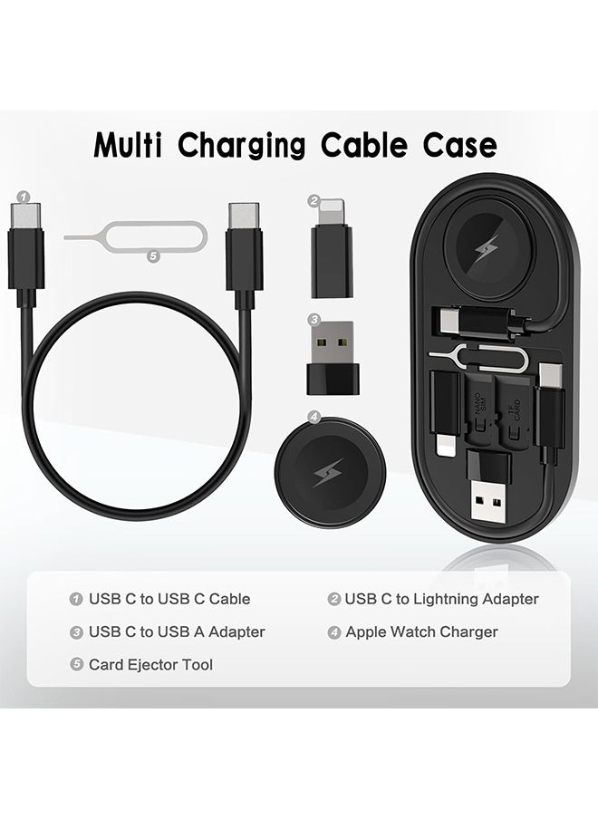 Gecomo USB Charging Adapter Cable Kit, USB Converter with Wireless Charger for Apple Watch, 60W Fast Charging Cable,USB C/Lightning/Type C Adapter for iPhone 16/15/14  - Image 3