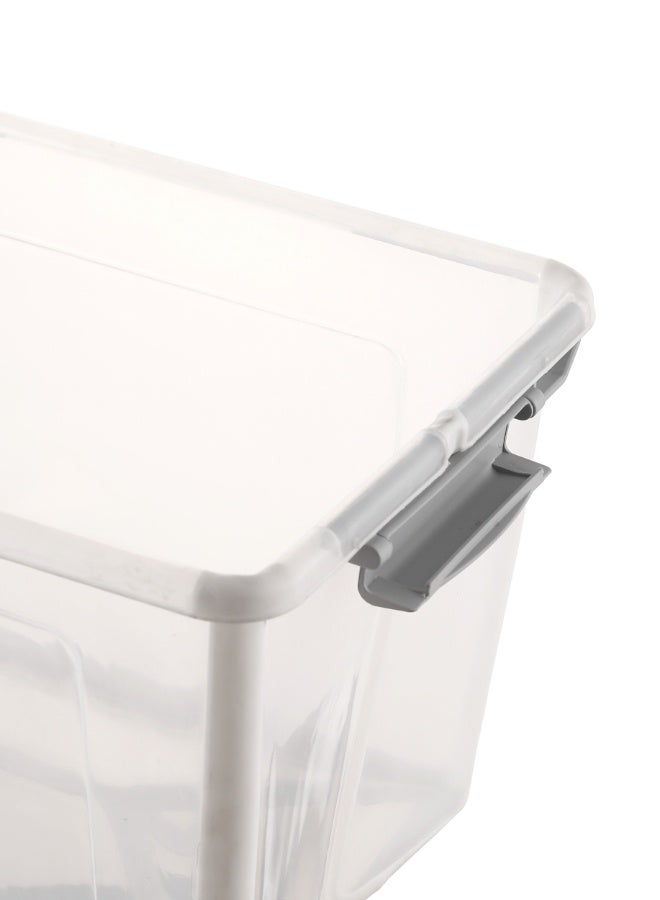 Ollieroo Foldable Clear Storage Box with Lid – Durable PP Plastic Organizer Bin with Secure Snap Locks, Stackable & Space-Saving Transparent Container for Shoes, Clothes, Toys, and Household Essentials - Image 3