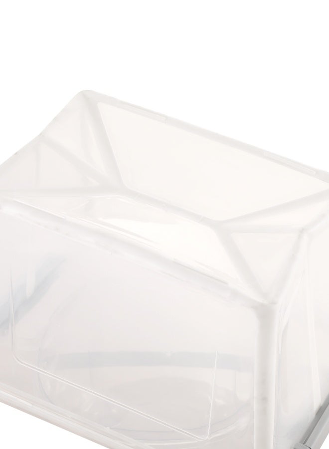 Ollieroo Foldable Clear Storage Box with Lid – Durable PP Plastic Organizer Bin with Secure Snap Locks, Stackable & Space-Saving Transparent Container for Shoes, Clothes, Toys, and Household Essentials - Image 4