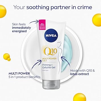 Nivea كريم جيل نيفيا Q10 المضاد للسيلوليت 200 مل مع مستخلص اللوتس و CoEnzyme Q10 نتائج ملحوظة خلال 3 أسابيع - Image 2