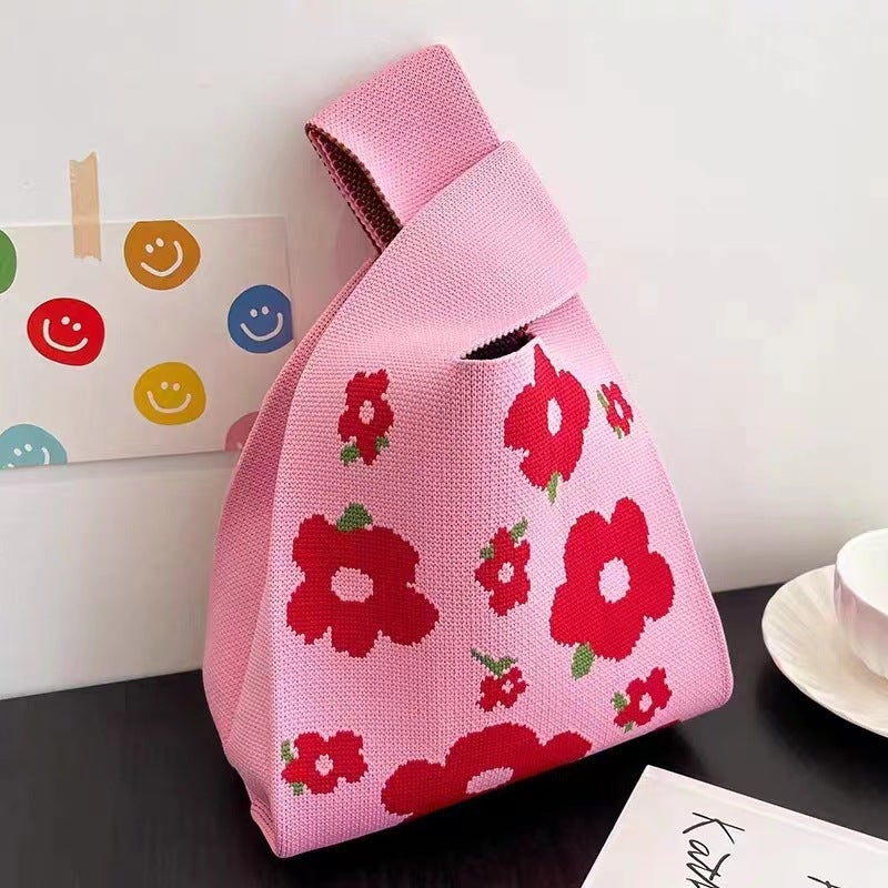 110G New Bag Women'S Bag Tote Bag All-Match Knitted Bag Hand Gift Bucket Bag Knitted Bag Handbag - Image 1
