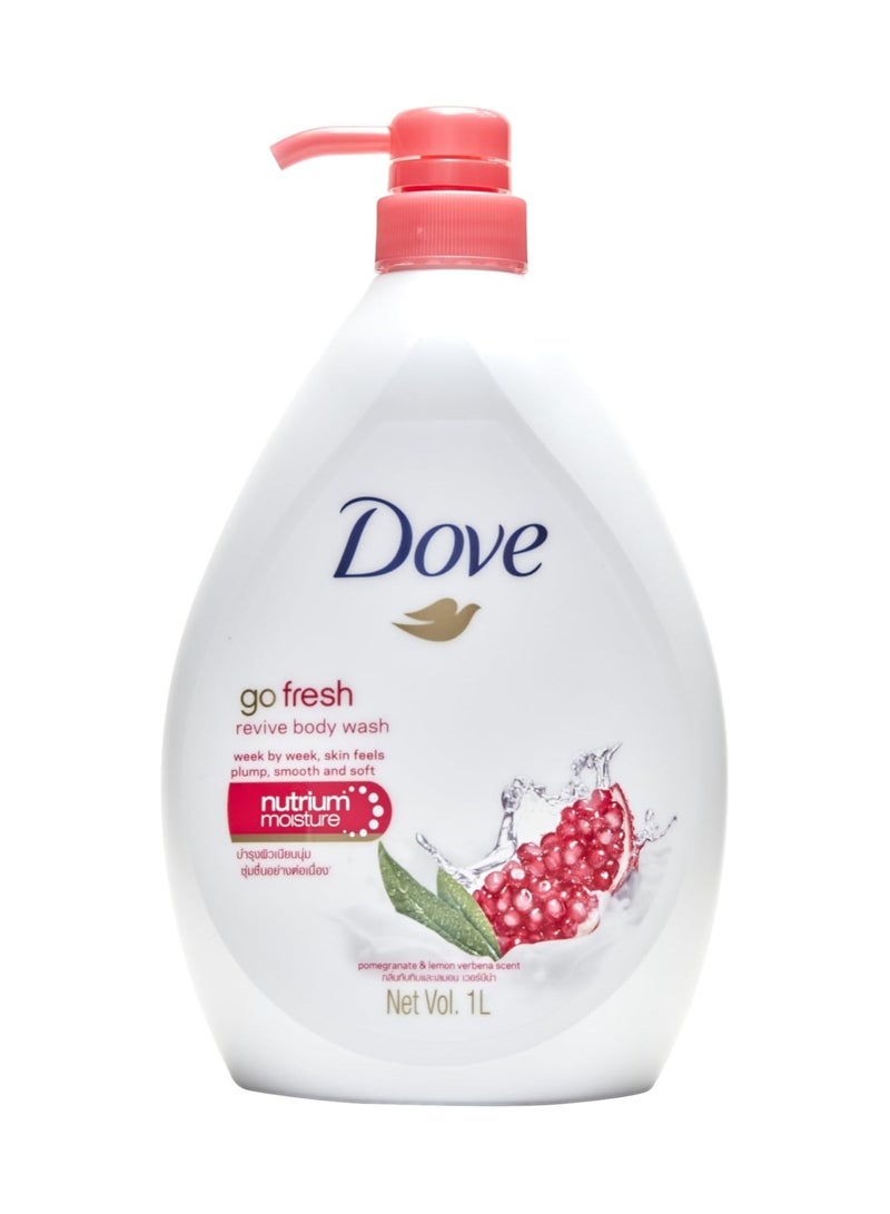 Dove Go Fresh Revive Body Wash, Pomegranate and Lemon Verbena Scent, 33.8 Ounce (1 Liter) International Version - Image 1