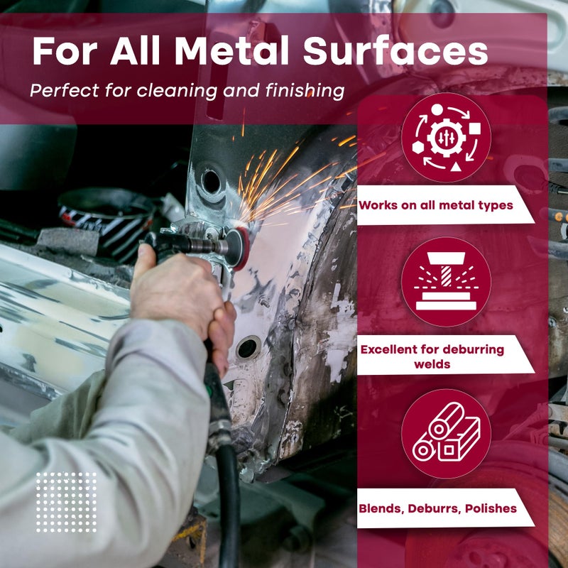 Sungold Abrasives قرص تغيير سريع من نوع R-نوع سونغولد 74903 متوسط غير منسوج لتكييف السطح، 2 بوصة، مارون (25/صندوق) - Image 5