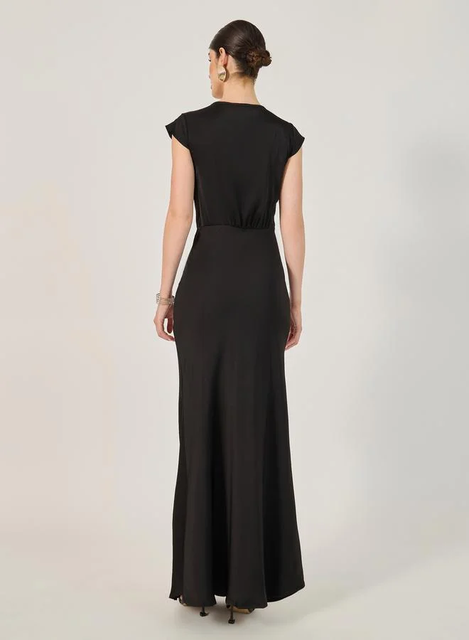 Styli Styli Plain Sleeveless A-Line Maxi Dress