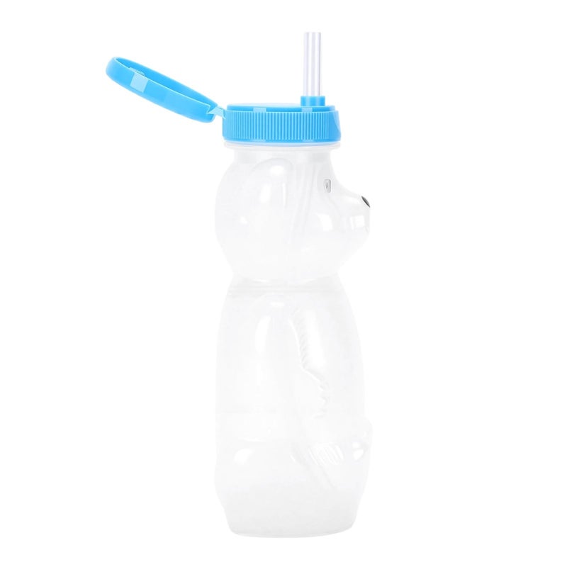 Bear Straw Cup 3 Pack 230ml Leakproof Flip Top Reusable Bottle For Milk Juice Iced Coffee Blue Cap - Image 3