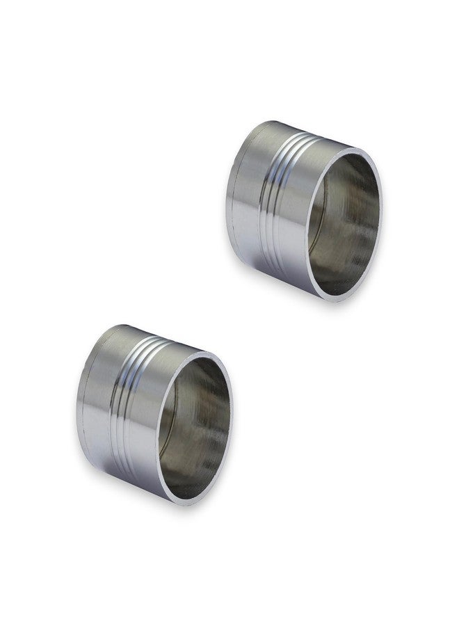 Moksh Plus Brass Conceal Socket 1 Inch/25mm Wall to Wall Pipe Bracket & Wardrobe Tube Holder for Curtain Rod, Hidden Screw Design, Chrome Finish (Pack of 2) - Image 1