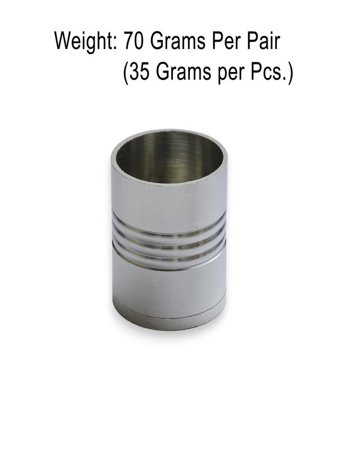 Moksh Plus Brass Conceal Socket 1 Inch/25mm Wall to Wall Pipe Bracket & Wardrobe Tube Holder for Curtain Rod, Hidden Screw Design, Chrome Finish (Pack of 2) - Image 4