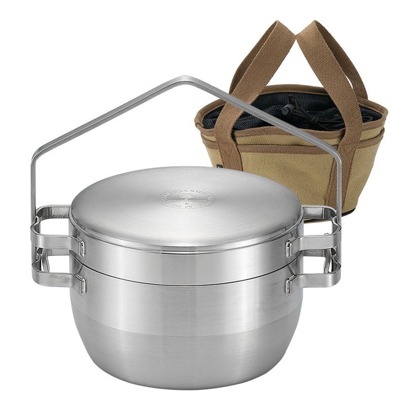 Stainless Steel Dutch Oven: 3.4mm Thick Stainless Steel, Tight-sealed Lid, Versatile Flip-to-fry Design for Outdoor Camping, Hiking and Group Gatherings - Image 1
