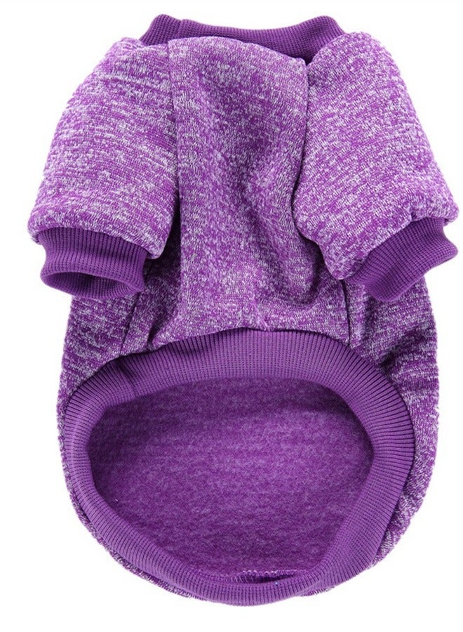 Loquat Squality Pet Dog T-shirt Clothing Autumn And Winter Purple - Image 2