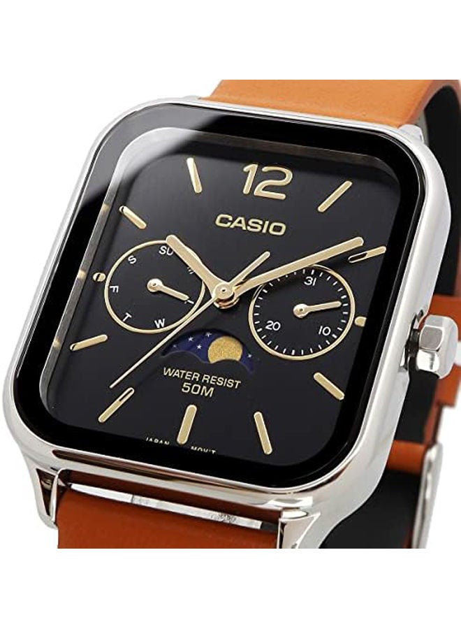 CASIO Leather Chronograph Watch MTP-M305L-1AVDF - Image 2