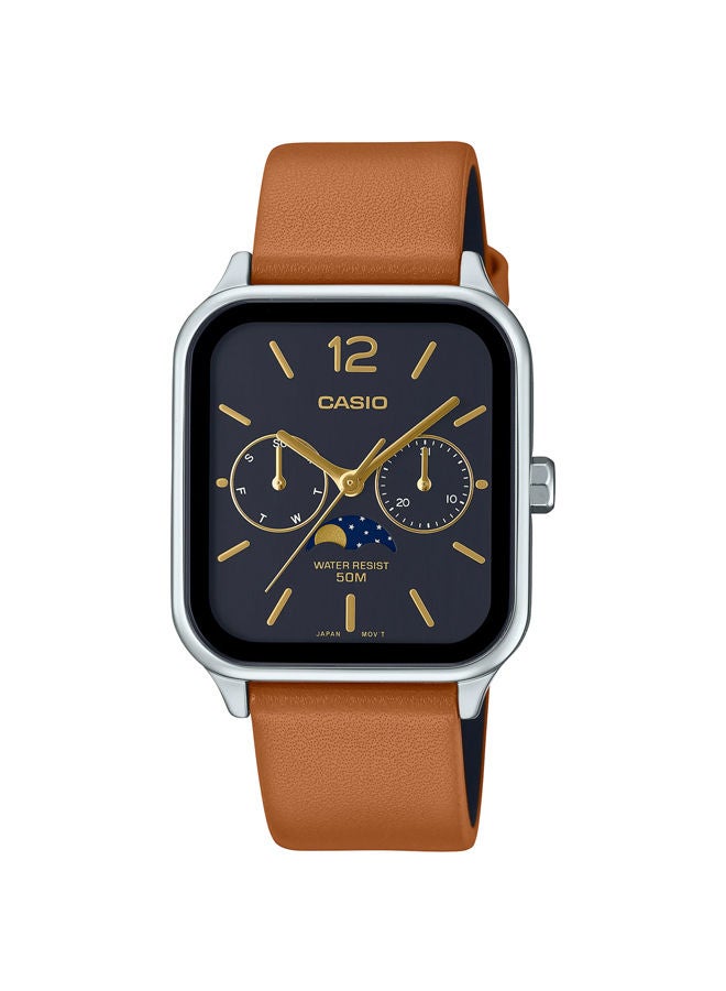 CASIO Leather Chronograph Watch MTP-M305L-1AVDF - Image 1