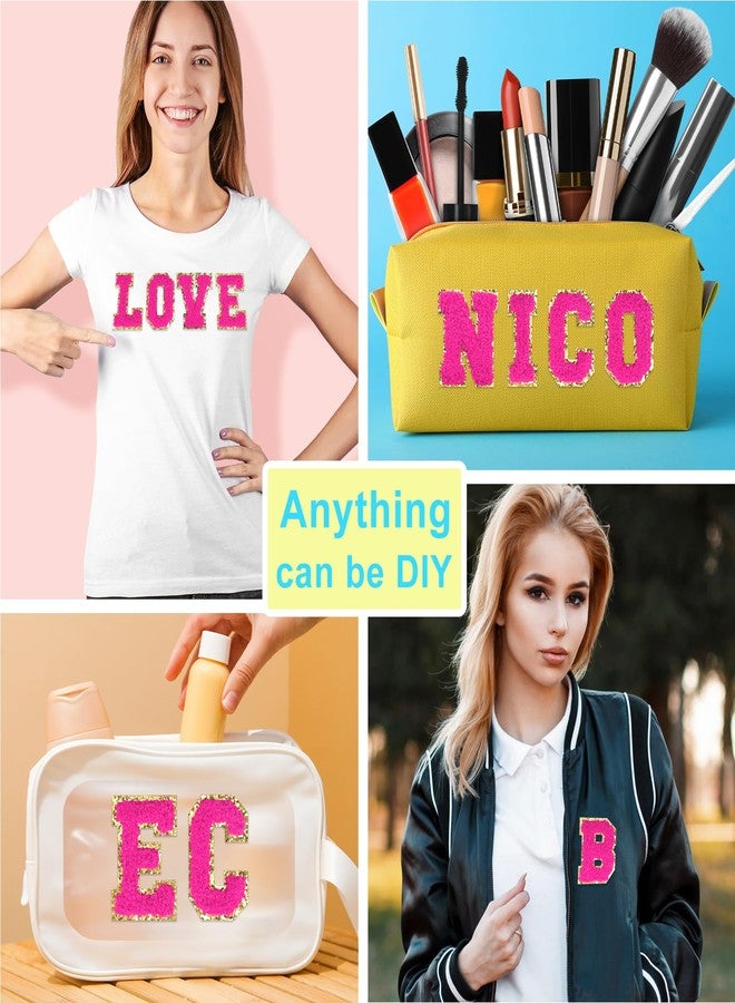 ASTARON 26 Pcs Self Adhesive Letter Patches Chenille Letters Stickers, A-Z Embroidered Applique Patches Alphabet Cloth Patch for Clothes, Bags, Hat, Phone Case, DIY Accessories (Rose) - Image 5