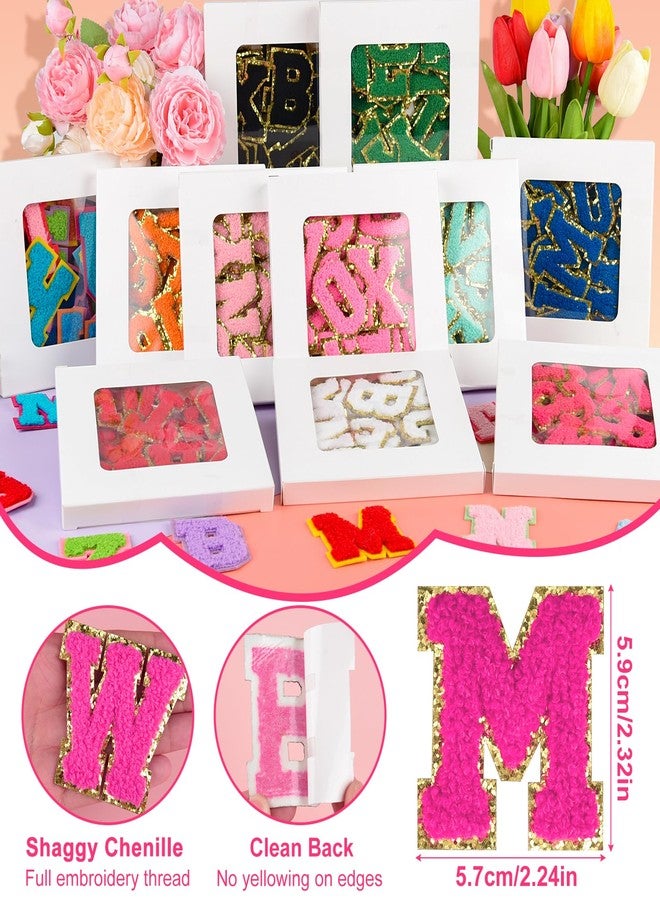 ASTARON 26 Pcs Self Adhesive Letter Patches Chenille Letters Stickers, A-Z Embroidered Applique Patches Alphabet Cloth Patch for Clothes, Bags, Hat, Phone Case, DIY Accessories (Rose) - Image 2