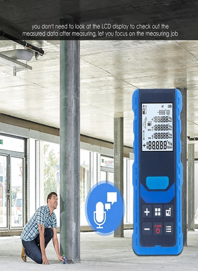 NOYAFA NF-275L Green Beam Distance Meter Indoor Outdoor Rechargeable Handheld Range Finder Electric Distance Measuring Instrument Length/Area/Volume/Level/Vertical/Pythagorea - Image 3