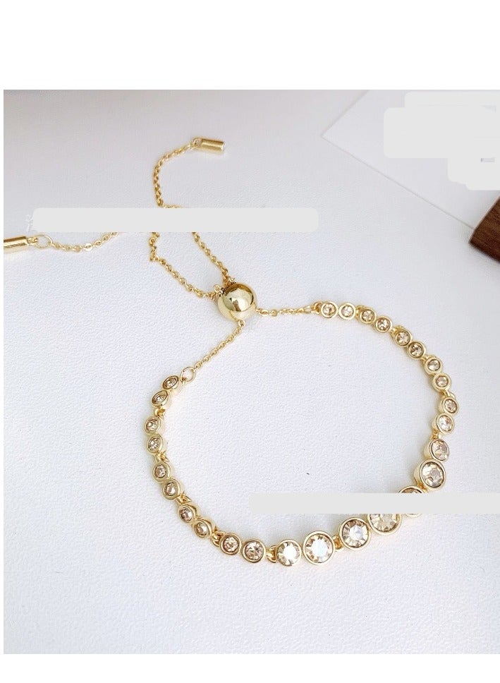 Emily Austrian Crystal Simple Full Diamond Bracelet
