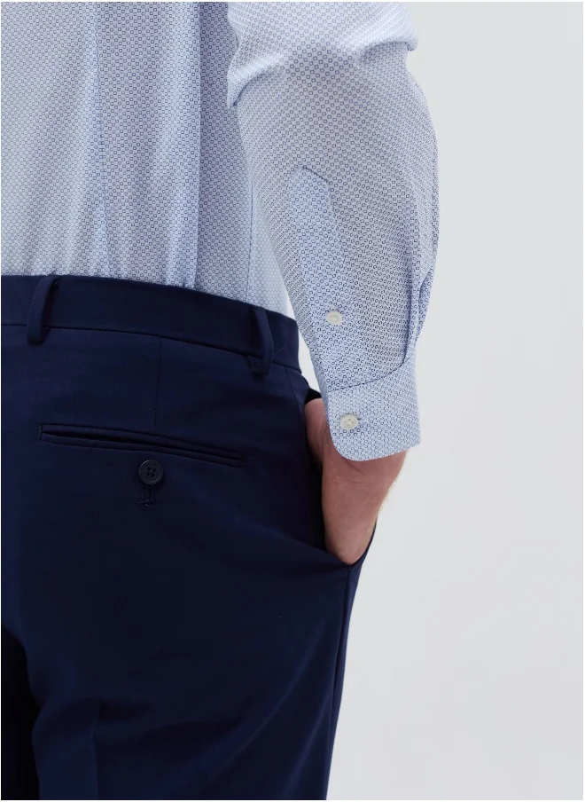او في اس Slim-fit shirt with micro pattern