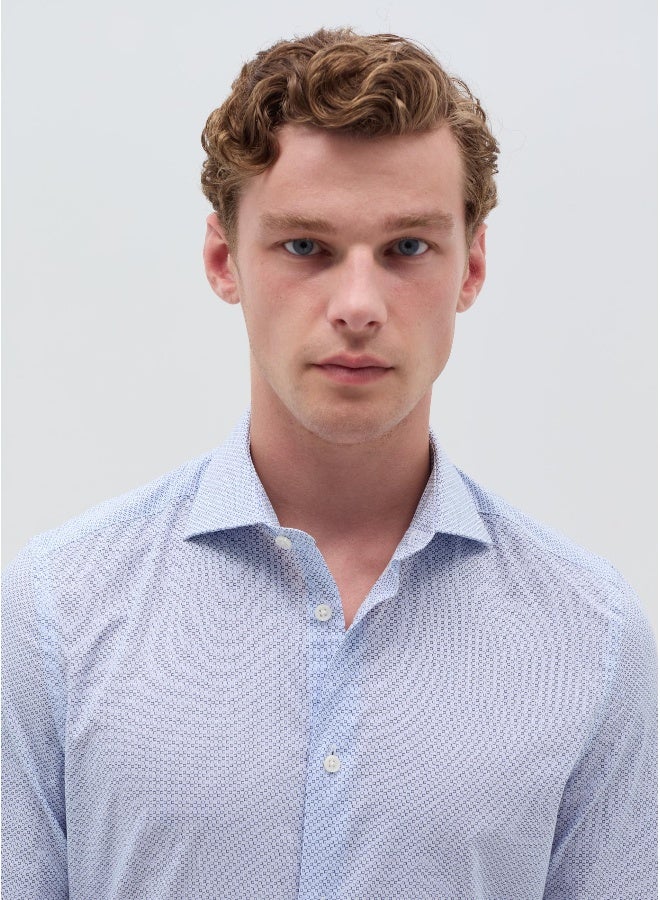 Ovs Slim-fit shirt with micro pattern - Image 2