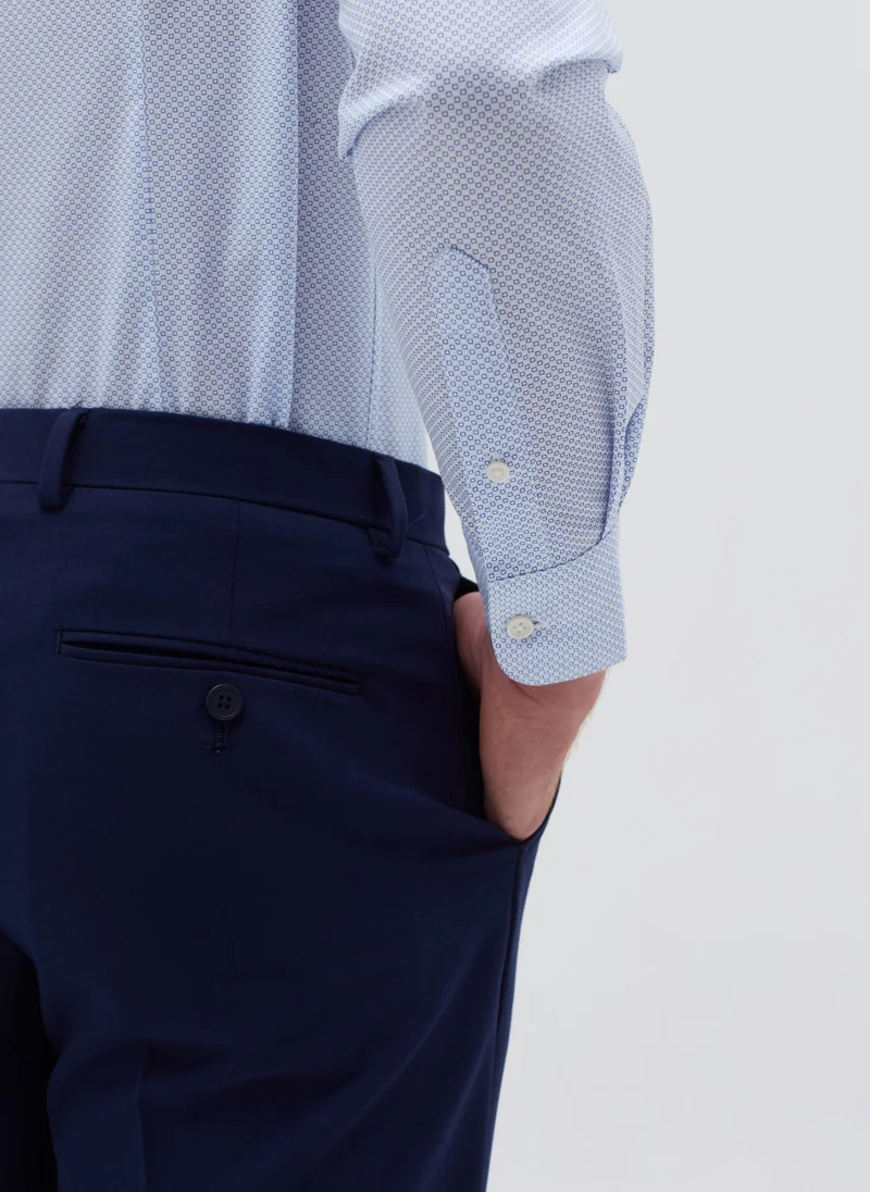 او في اس Slim-fit shirt with micro pattern
