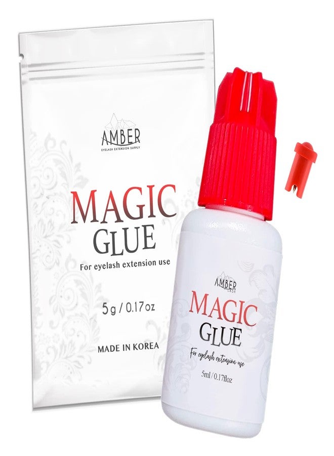 Amber Lash Mild Sensitive Eyelash Extension Magic Glue for Professional Lash Extensions, 1-2 Sec Dry Time & Up to 6 Weeks Retention, Black Adhesive by Amber Lash (5 ml / 0.18oz) - Image 1