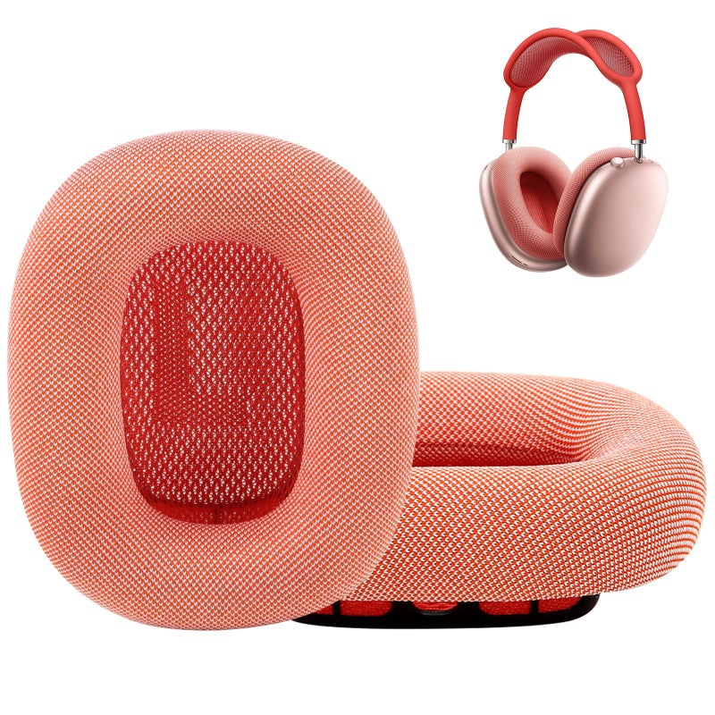 EARROCK Replacement Ear Cushions for AirPods Max 1 OverEar Headphones Mesh Fabric Covered Earpads with Memory Foam and Magnet Pink - Image 2