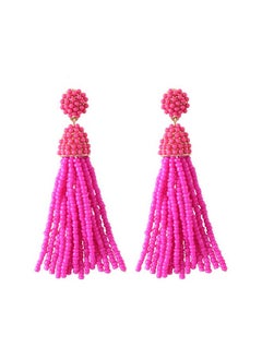 Women'S Beaded Tassel Earrings Long Fringe Drop Earrings Dangle Fuchsia - pzsku/Z78F060A1B2EEA917FF9CZ/45/_/1718613481/605c47e6-25ce-4808-aff0-9b76b0b87684