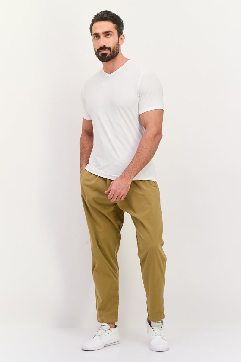 Sorbino Men Regular Fit Solid Chino Pants, Khaki - Image 4