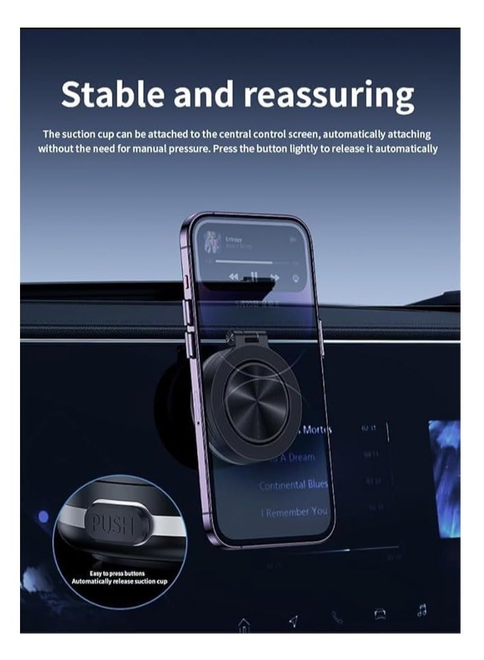 Beauenty Magnetic Car Phone Holder - 360 Degree Rotating Magnetic Phone Holder, Magnetic Car Phone Holder, Magnetic Car Phone Holder (Black) C1 - Image 4