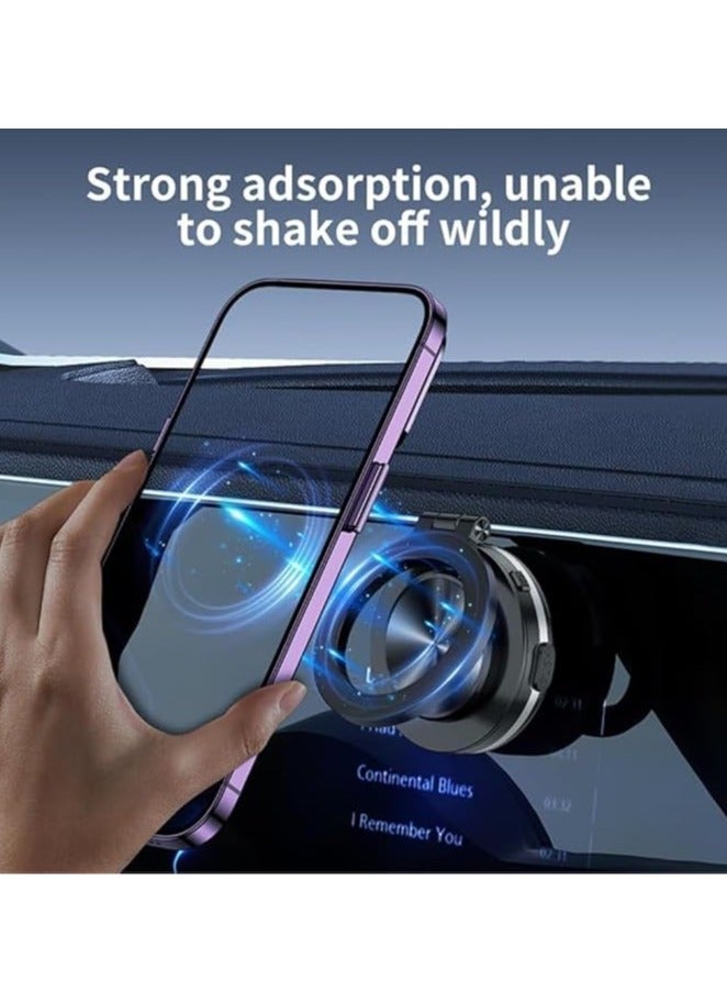 Beauenty Magnetic Car Phone Holder - 360 Degree Rotating Magnetic Phone Holder, Magnetic Car Phone Holder, Magnetic Car Phone Holder (Black) C1 - Image 3