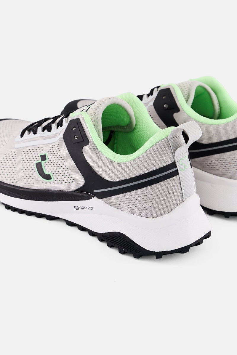 SJ Men Textile Lace Up Running Shoes, Multicolor - Image 3