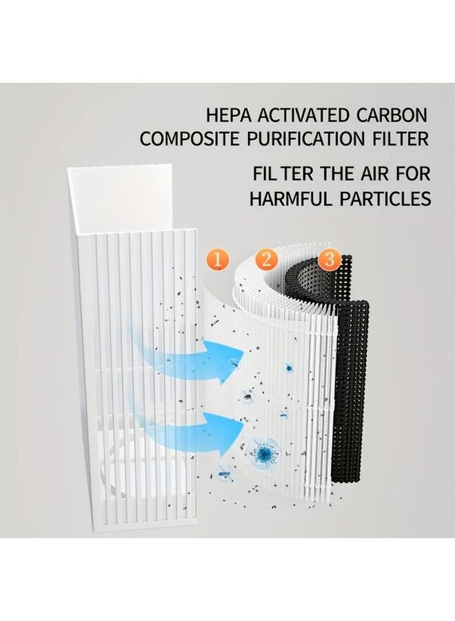 Black Air Purifier with HEPA Carbon Filter Quiet Night Mode for Smoke Dust Pet Hair Odors - Image 5