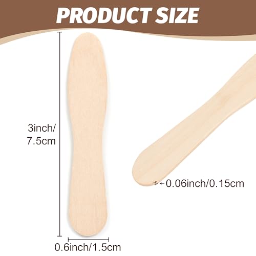 ANTETOK Wooden Ice Cream Spoons 3 Inch,100Pcs Mini Disposable Wooden Spoons,Small Dessert Spoons, Natural Biodegradable Wooden Spoons for Parties, Weddings, Camping - Image 2