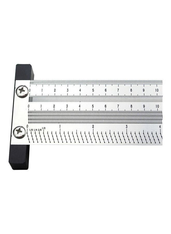 NIBEMINENT 200mm T-Type Hole Ruler Marking Tool With Mechanical Pencil Set Silver/Black 28.5x8.2x10.8cm  - Image 3