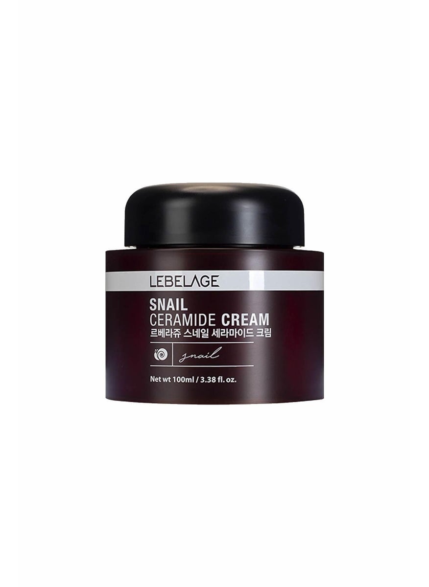 Lebelage - LEBELAGE Snail Ceramide Repair Intensive Care Cream 3.38 fl oz / 100ml Korean Skincare, Improves Skin Tone and Fine Wrinkles, Smooth Skin Texture - Image 1